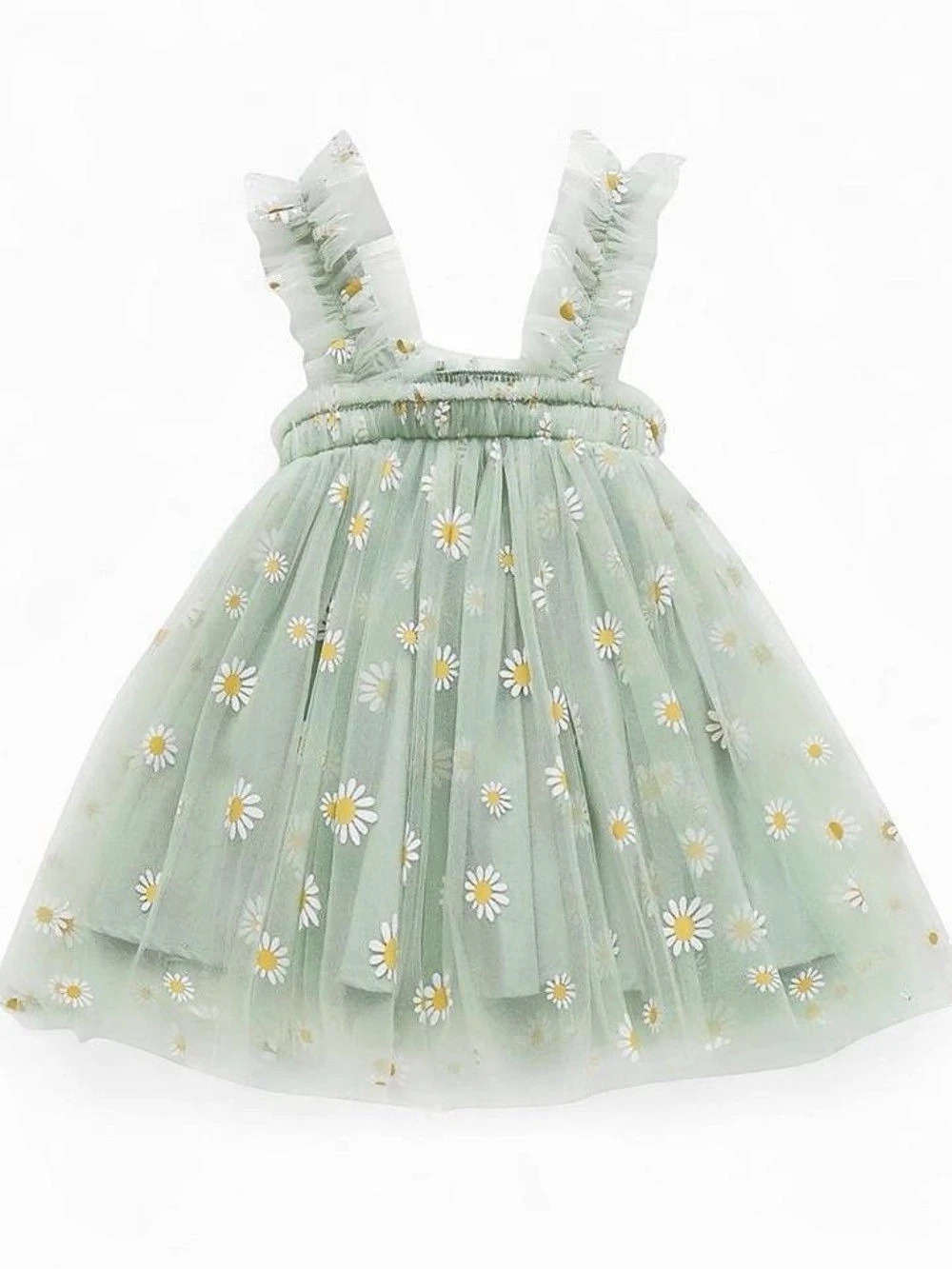 Girls Floral Tulle Party Dress